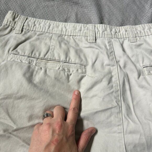 Men's Columbia Size 42 x 9 Shorts Khaki Cargo Pockets‎ Casual Cream Tan Outdoor - Picture 8 of 13